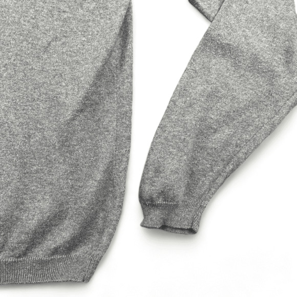 Pronto Uomo Sweater Adult LARGE Gray Cashmere Cotton Blend V Neck Mens Casual - Picture 3 of 5